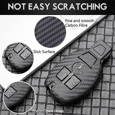 2x Carbon Fiber Remote Key Covers Case For Mercedes Benz GLK GLA W204 W251 W463 • $14.39