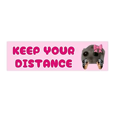 Keep Your Distance Funny Sad Hamster Meme Stickers Drivers License Sticker • $14.97