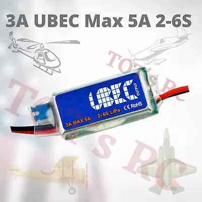 HobbyWing 3A UBEC 5A Max 5-9v W/ RF Noise Reduction RC Output BEC • $8.99
