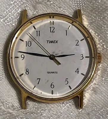 Vintage Men's Timex Quartz Water Resistant Watch For Parts Or Repair • $8
