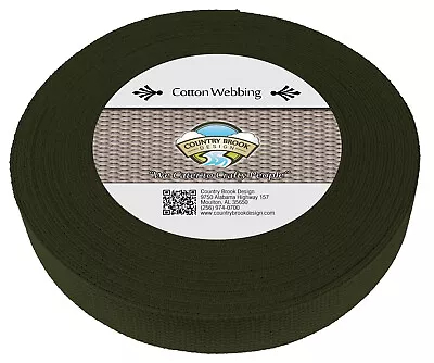 Country Brook Design­® 1 1/2 Inch Olive Drab Green Heavy Cotton Webbing50 Yards • $103