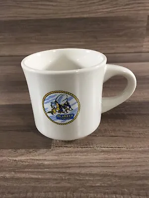 Seabees “Can Do” Coffee Cup Military US Navy Americana Art China 8 Ounces • $12