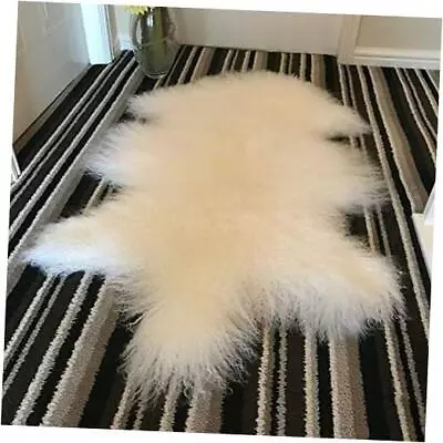 Genuine Tibetan Mongolian Lamb Sheepskin Curly Fur Rug Hide Pelt Throw Fur  • $102.48