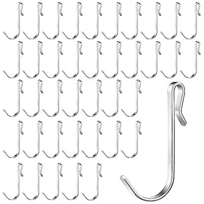 40 Pcs J Hook For Wire Shelving Hooks Stainless Steel Hanger Clip On Hook Metal  • $26.08