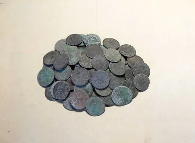 Lot #2 100 Rare Cooper Medieval Lithuanian/Polish Coins John II Casimir Vasa • $145