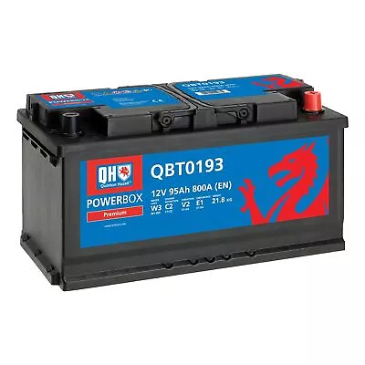 Car Starter Battery 019 95Ah 800A CCA 12V T1 Terminal L5 Quinton Hazell QBT0193 • £100.99