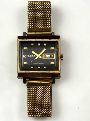 Rado Manhattan TV Case Day Date Automatic Vintage Watch • $399