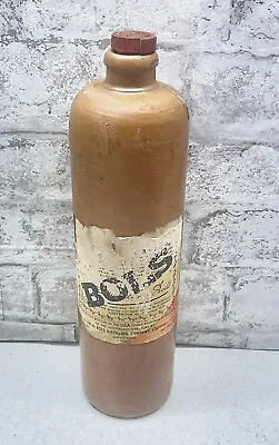 Vintage Erven Lucas Bols Louis Amsterdam Litre Stoneware Bottle • $24.99