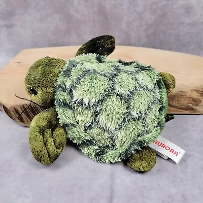 Aurora Plush Sea Turtle Baby 7  Stuffed Animal Toy Velvety Green Soft Realistic • $6.38