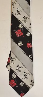 Vintage Cervantes Micky Mouse Tie  W Red Roses • $8