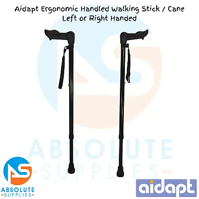 Aidapt Ergonomic Handled Walking Stick / Cane Left Or Right Handed • £11.49