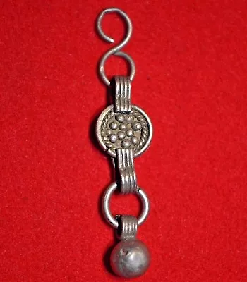 Antique Ethiopian Handmade Metal Pendant Bead W Dangles Ethiopia African Trade • $10.56