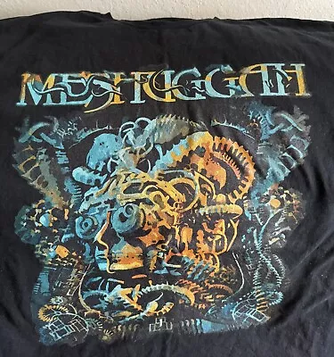 Blue Art Meshuggah Band T-Shirt Swedish Groove XL Cotton Black • $16.99