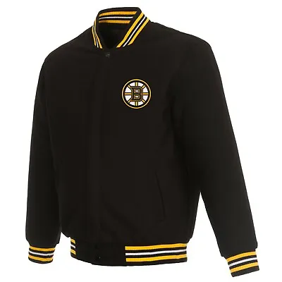 NHL Boston Bruins JH Design Wool Reversible Jacket With 2 Front Logos  • $139.99