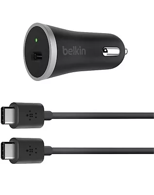 Belkin 15W USB-C Car Charger + USB-C Cable Black - #200 • $19.99