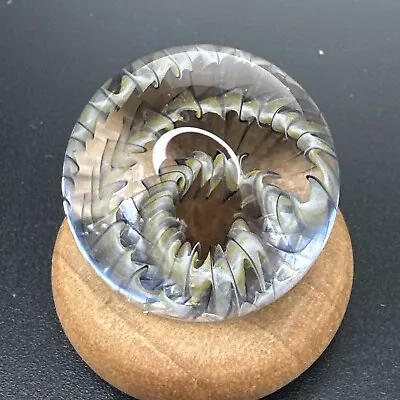 Contemporary Art Glass Marble Handmade Boro MIB 1.12  Twisted Cane Implosion • $39.99