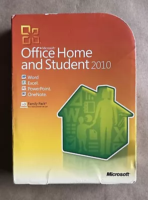 Microsoft Office 2010 Home And Student Family Pack Licensed For 3PCs=RETAIL BOX= • $74.99