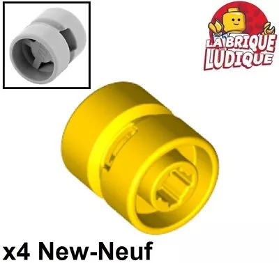 LEGO 4x Wheel Rim Wheel 11mm D.X 12mm Hole Notched Pin Yellow/Yellow 6014b New • $2.95