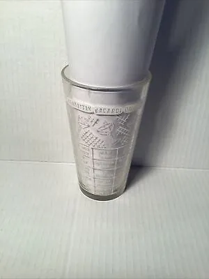 Vintage RECIPE COCKTAIL MIXING & STIRRING GLASS Whisky Sour Martini Shaker • $6
