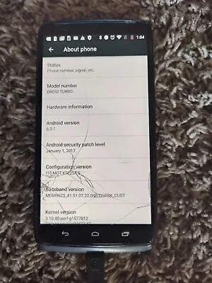 Motorola Droid Turbo - 32GB - Black (Verizon) Smartphone • $10
