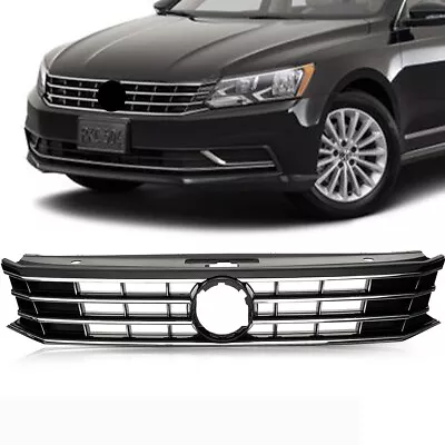 Front Bumper Grille For 2016-2019 VW Volkswagen Passat S/SE W/Chrome Trim • $75.99