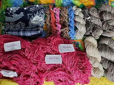 Huge Lot Of Yarn Knit Picks Handspun Merino Silk Alpaca Mischief Managed Bag • $25