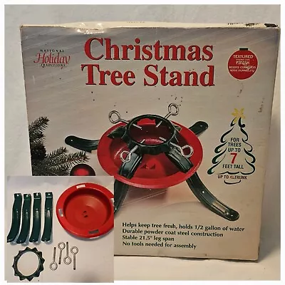 Vintage National Holiday Traditions Metal Christmas Tree Stand For Trees To 7ft • $20