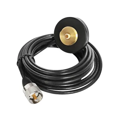 NMO Magnetic Mount Base W/ RG-58 Cable PL-259 Plug For NMO Mobile Radio Antenna • $16.90