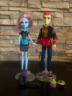 Monster High Abbey Bominable And Heath Burns Home Ick Doll Set Almost Complete • $45