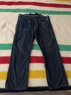 LEVI'S VINTAGE Bib Jeans Lot 66 66000-0005 Denim Pants 38x30 Buckle Back 1900s • $125
