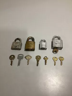 Vintage Antique Padlocks And Keys-Lot Of 11-Corbin Master Ford Chicago Lock • $10