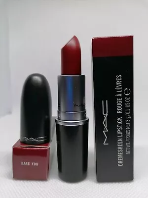£10.45 • Buy MAC Deep Red Lipstick Cremesheen 207 Dare You Hydrating Lip Stick Makeup Colour