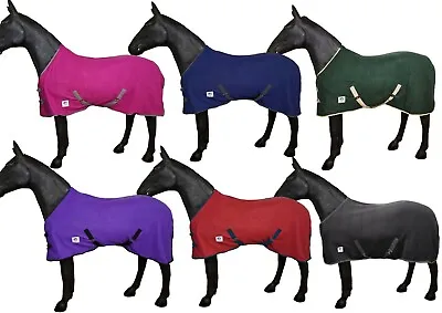 Horse Masters Travel Fleece Cooler Standard Neck Rug Green Purple Pink Red Grey  • £22.99