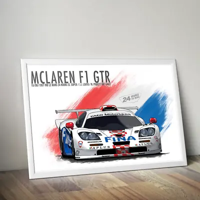 Mclaren F1 GTR 1997 24 Hours Of Le Mans Poster • $19