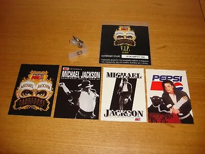 Michael Jackson Dangerous Tour Greece Pass / Pepsi Cards Lot Collection • $62.16