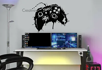 £16.95 • Buy Personalised XBOX Gamer Controller Gaming Wall Stickers Decals Gaming XBC1