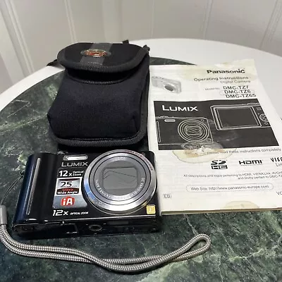 Panasonic Lumix DMC-TZ6 25mm Wide Lens 12x Optical Zoom 10.1MP Digital Camera • £45