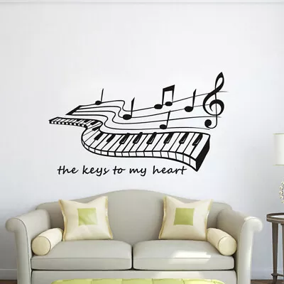 Musical Classroom Decor Adhesive Piano Wall Decal Self-adhesive Wall Sticker • £9.69