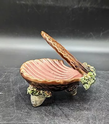 Antique French Majolica Palissy Ware Scallop Shell Trinket Dish 4  • £192.83