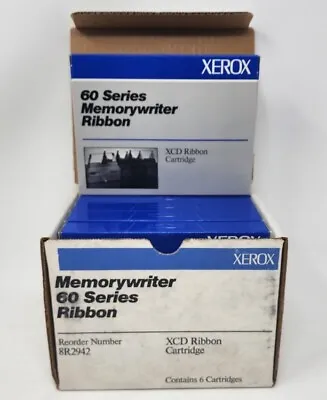 Case 6 Xerox Memorywriter 60 Series Black Ribbon Cartridge Extra Capacity 8R2942 • $39.33