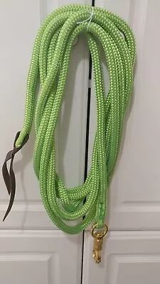 16' LIME GREEN LEAD ROPE W/ PARELLI SNAP FOR NATURAL HORSE TRAINING • $38.95