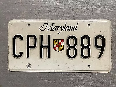 Vintage Maryland License Plate Shield 🛡️ Cph-889 Cool!😎 • $11.99