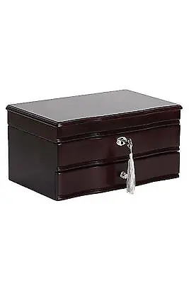 Mele & Co. Davina Mahogany Finish Locking Jewelry Box • $74.99