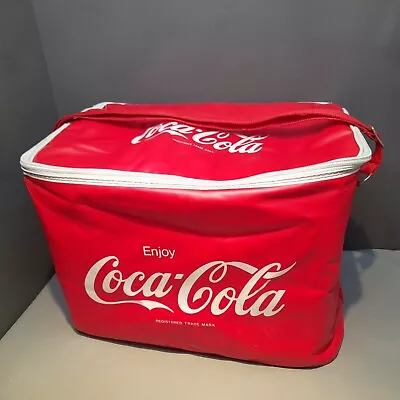 Vintage Coca Cola Red Cool Bag Cooler 1980s 1990s Perfect Advertising Display • £39.99