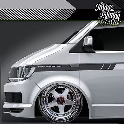 VW Transporter Wing Vinyl Decal Kit ~ T4 T5 T6 ~ AIR RELEASE WRAP ~ Camper TCR • £46.95