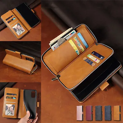 $21.32 • Buy Zipper Wallet Leather Case For Samsung Note20 S21 S20 FE Ultra S10 S9 S8 Note10+