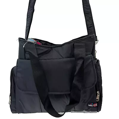 FIB Baby Nappy Bag Diaper Maternity Milk Mummy Changing Travel Tote - Black • $59.99