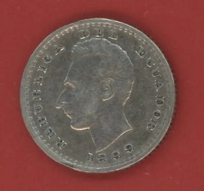 Ecuador  Un  Decimo   1899 Lima  Km 50.3  Vf+. • $27.50