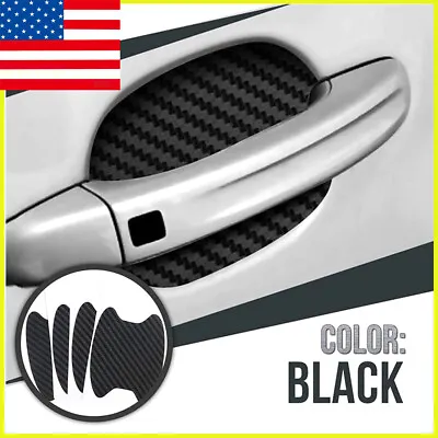$4.99 • Buy 4x Carbon Fiber Car Door Handle Anti-Scratch Protector Film Stickers Accessories