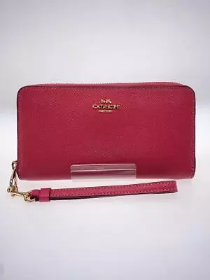 COACH Long Wallet Leather PNK Solid Color Women's • £78.23